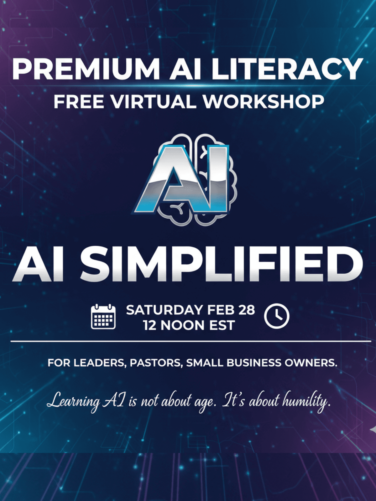 AI Literacy Workshop Flyer